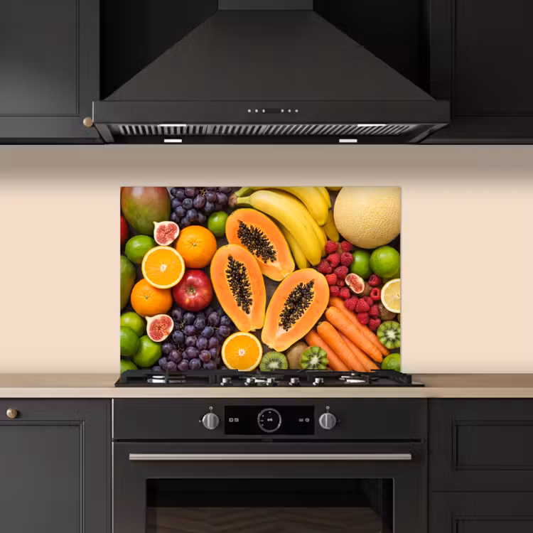Spatscherm keuken - Eten - Fruit - Groenten - Vers - Kleurrijk — 2
