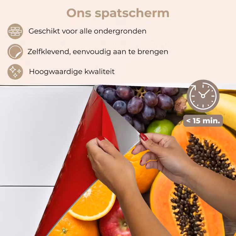 Spatscherm keuken - Eten - Fruit - Groenten - Vers - Kleurrijk — 4