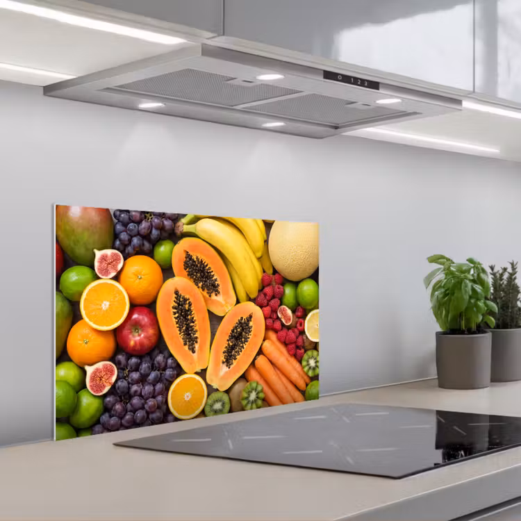 Spatscherm keuken - Eten - Fruit - Groenten - Vers - Kleurrijk — 5