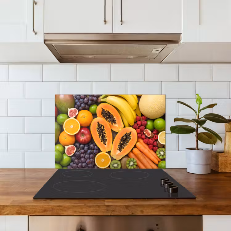 Spatscherm keuken - Eten - Fruit - Groenten - Vers - Kleurrijk — 6