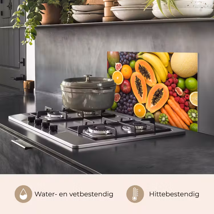 Spatscherm keuken - Eten - Fruit - Groenten - Vers - Kleurrijk — 7