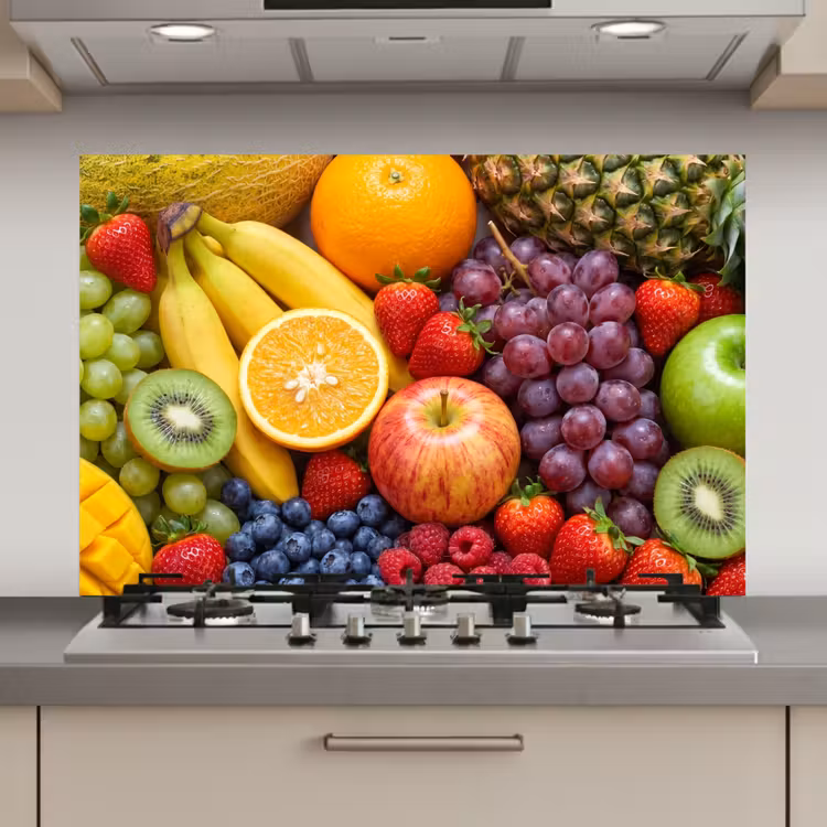 Spatscherm keuken - Eten - Fruit - Vers - Kleurrijk - Voeding — 1