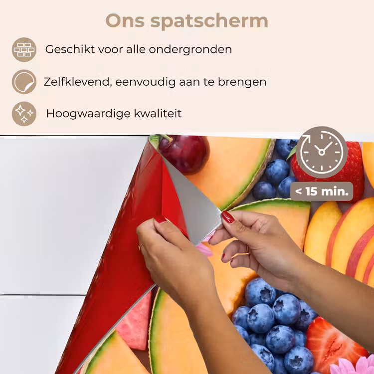 Spatscherm keuken - Eten - Fruit - Zomer - Kleurrijk — 4