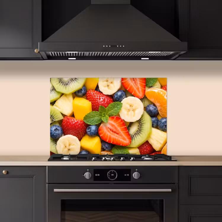 Spatscherm keuken - Fruit - Plakjes - Eten - Kleurrijk — 2