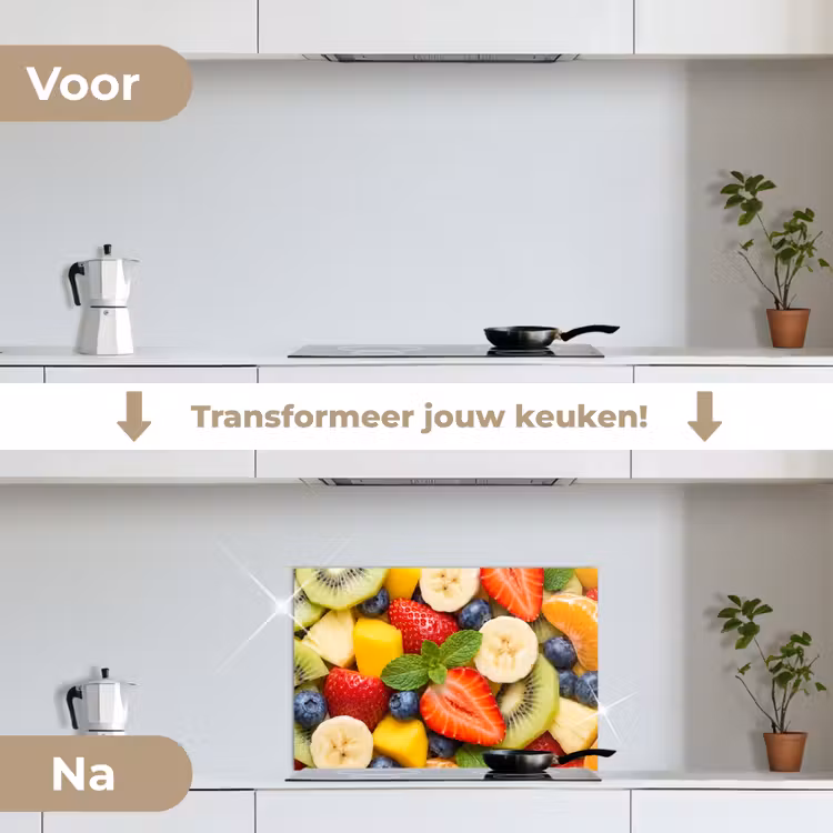 Spatscherm keuken - Fruit - Plakjes - Eten - Kleurrijk — 3