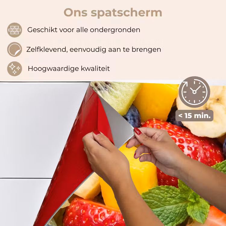 Spatscherm keuken - Fruit - Plakjes - Eten - Kleurrijk — 4