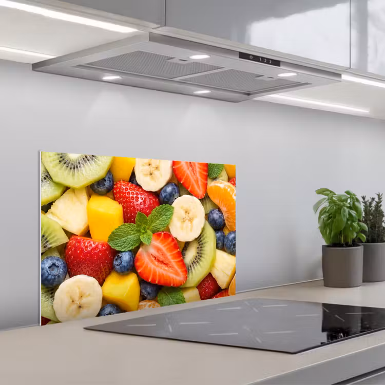 Spatscherm keuken - Fruit - Plakjes - Eten - Kleurrijk — 5
