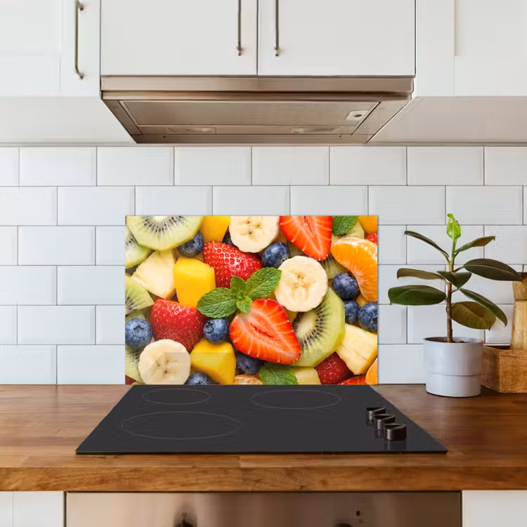 Spatscherm keuken - Fruit - Plakjes - Eten - Kleurrijk — 6