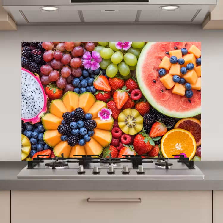 Spatscherm keuken - Fruit - Vers - Variatie - Eten - Kleurrijk — 1