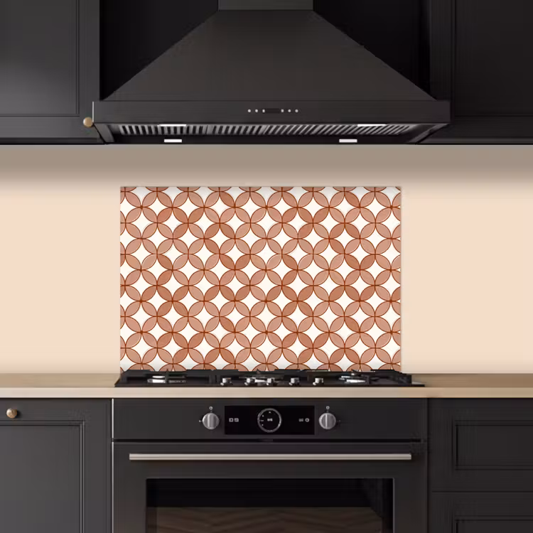 Spatscherm keuken - Geometrisch - Cirkels - Modern - Terracotta — 2