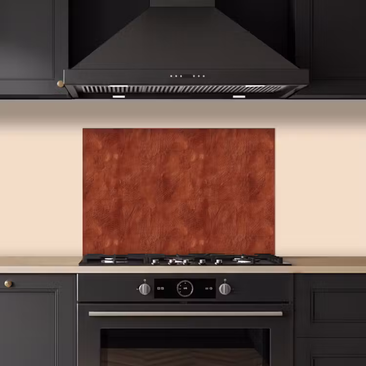 Spatscherm keuken - Stucwerk - Textuur - Terracotta — 2