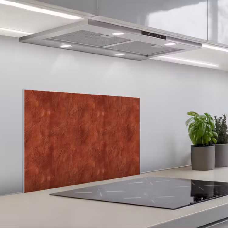 Spatscherm keuken - Stucwerk - Textuur - Terracotta — 5