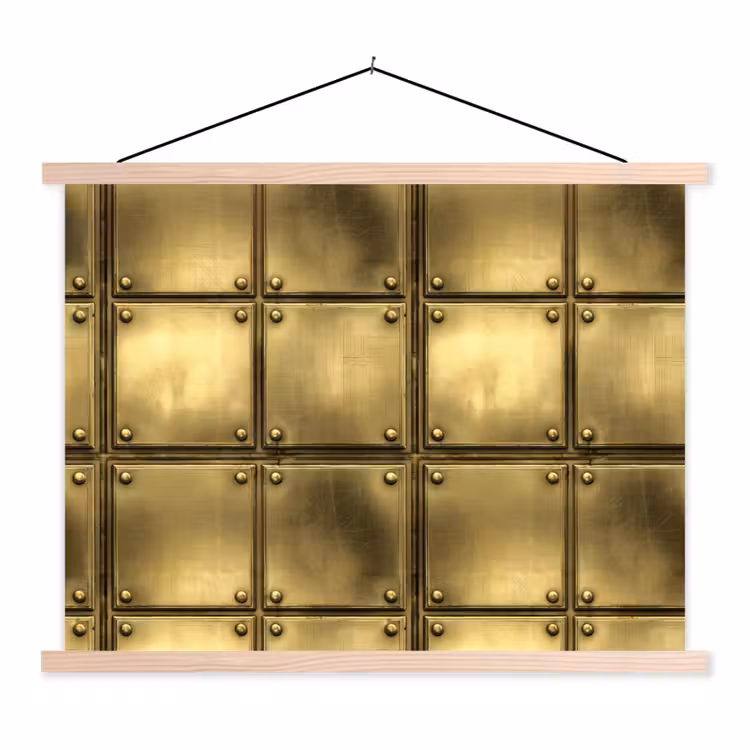 Schoolplaat - Platen - Industrieel - Stoer - Goud — 1