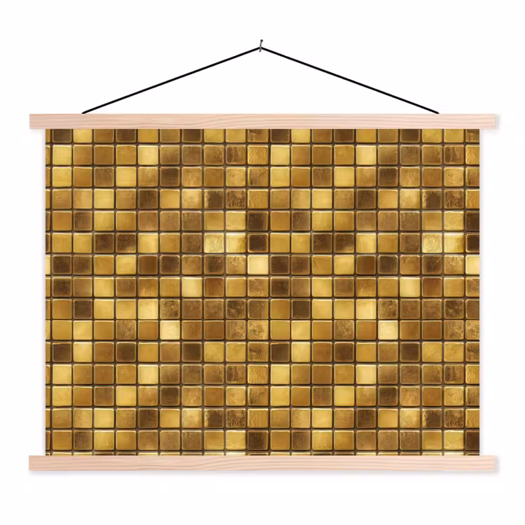 Schoolplaat - Tegels - Mozaïek - Luxe - Warm Goud — 1