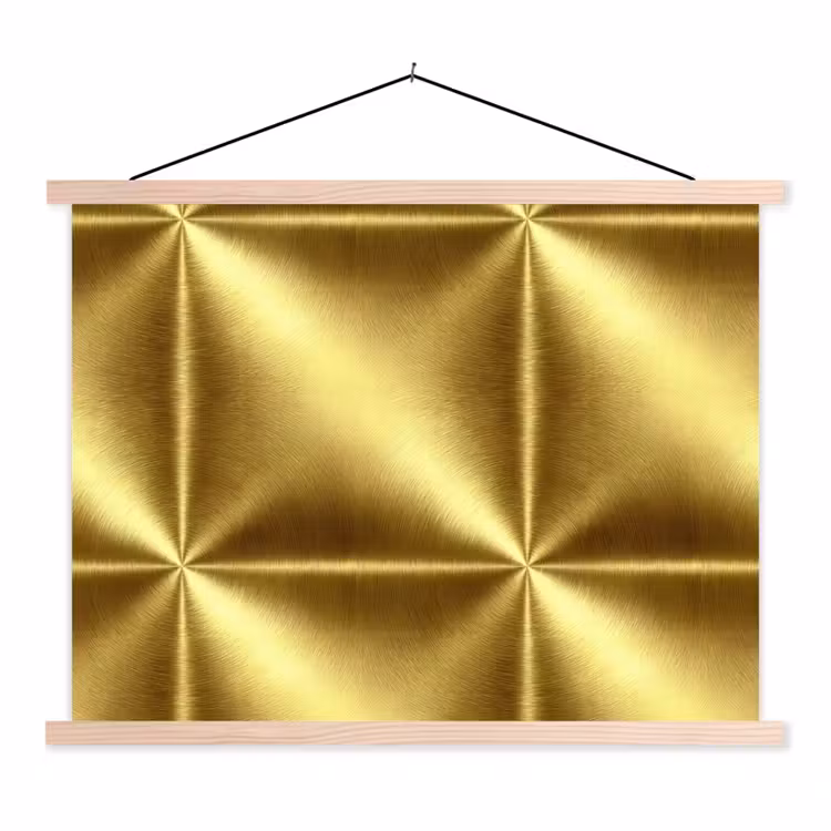 Schoolplaat - Textuur - Geborsteld Goud - Industrieel - Metallic — 1
