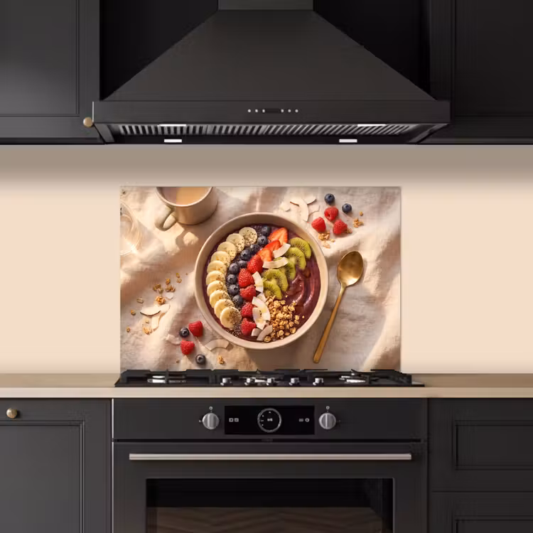 Spatscherm keuken - Eten - Ontbijtkom - Fruit - Gezond - Kleurrijk — 2