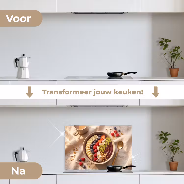 Spatscherm keuken - Eten - Ontbijtkom - Fruit - Gezond - Kleurrijk — 3