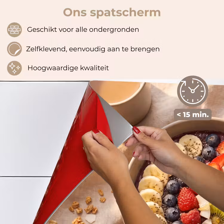 Spatscherm keuken - Eten - Ontbijtkom - Fruit - Gezond - Kleurrijk — 4