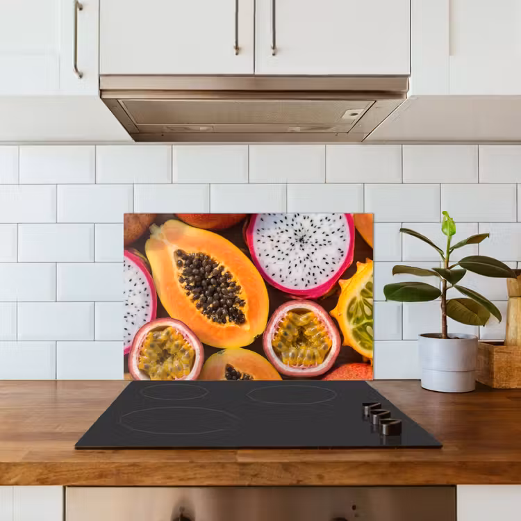 Spatscherm keuken - Fruit - Geopend - Tropisch - Eten - Kleurrijk — 6