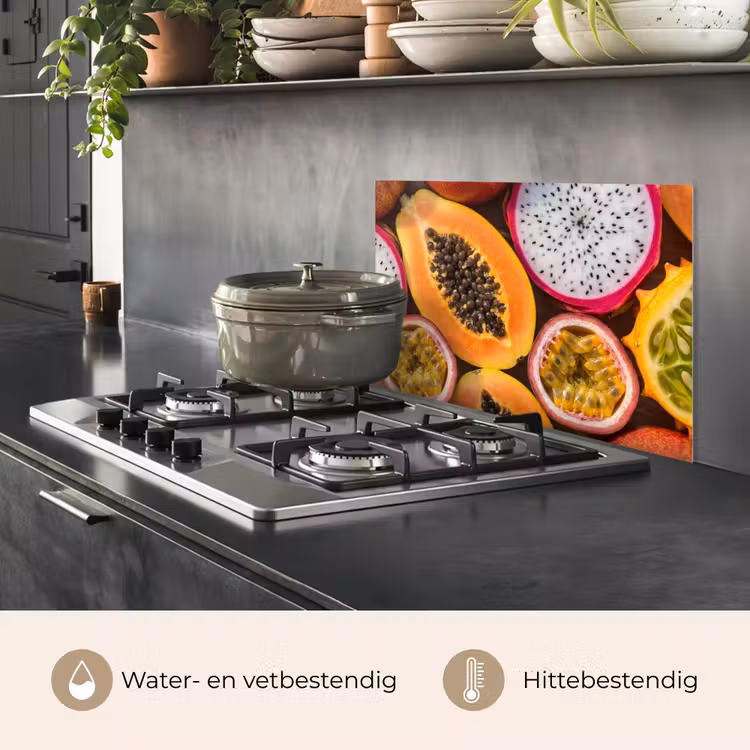 Spatscherm keuken - Fruit - Geopend - Tropisch - Eten - Kleurrijk — 7