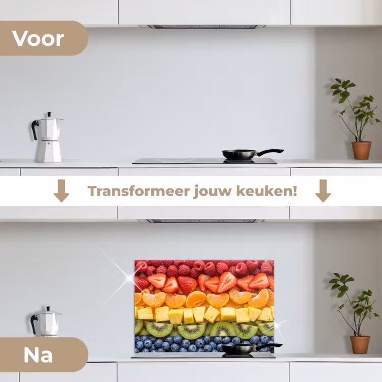 Spatscherm keuken - Fruit - Regenboog - Gezond - Kleurrijk — 3