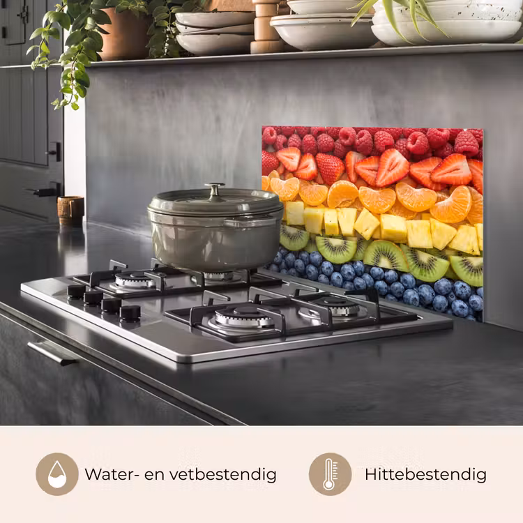 Spatscherm keuken - Fruit - Regenboog - Gezond - Kleurrijk — 7