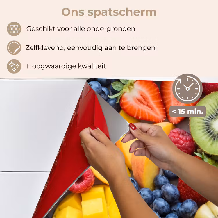 Spatscherm keuken - Fruit - Versneden - Kleurrijk - Eten - Gezond — 4