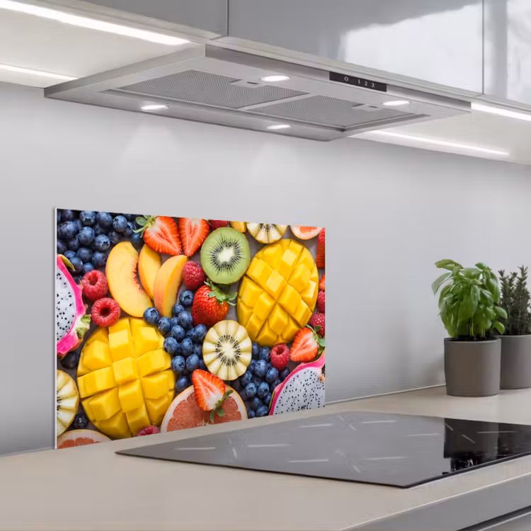 Spatscherm keuken - Fruit - Versneden - Kleurrijk - Eten - Gezond — 5