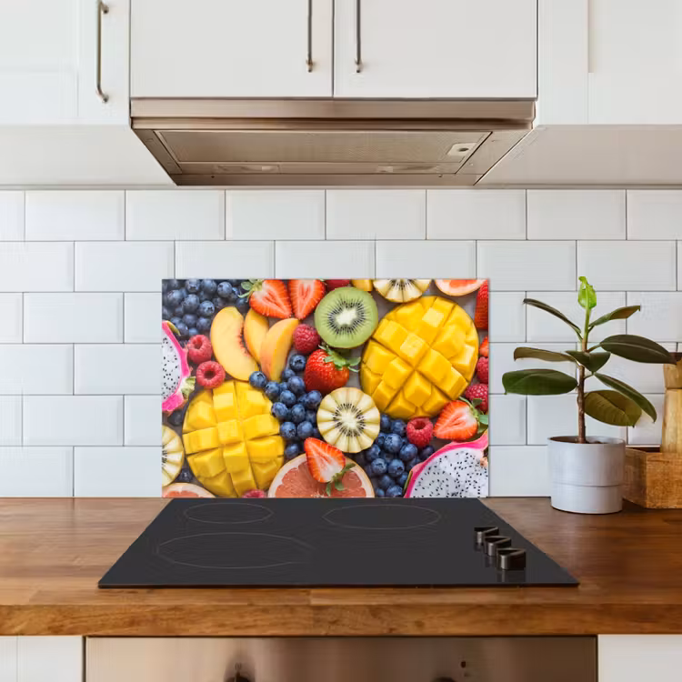 Spatscherm keuken - Fruit - Versneden - Kleurrijk - Eten - Gezond — 6