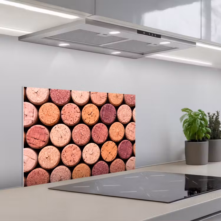 Spatscherm keuken - Kurk - Patroon - Abstract - Modern - Rood — 5