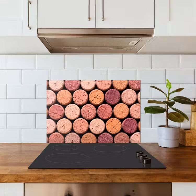 Spatscherm keuken - Kurk - Patroon - Abstract - Modern - Rood — 6