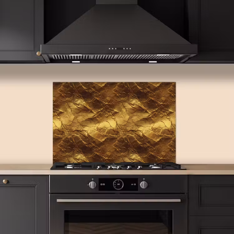 Spatscherm keuken - Bladgoud - Textuur - Goud — 2