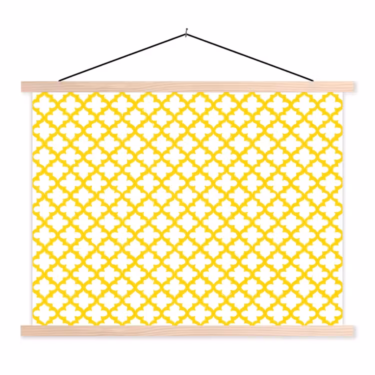 Schoolplaat - Patroon - Geometrisch - Klassiek - Geel — 1
