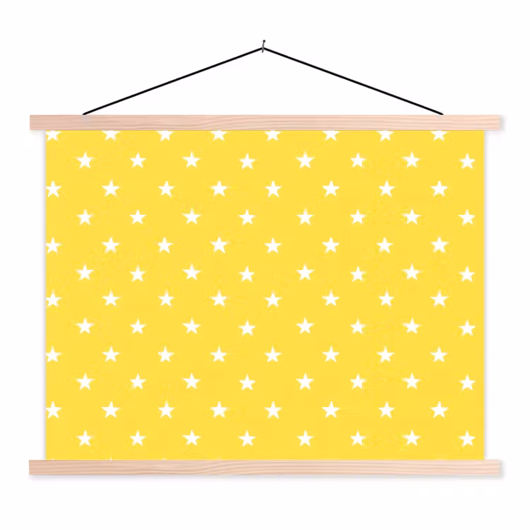 Schoolplaat - Sterren - Patroon - Minimalistisch - Geel — 1