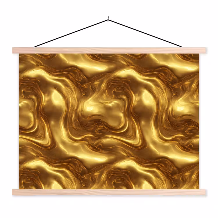 Schoolplaat - Textuur - Vloeibaar - Organisch - Goud — 1
