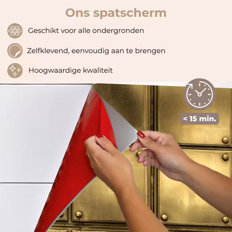 Spatscherm keuken - Platen - Industrieel - Stoer - Goud — 4