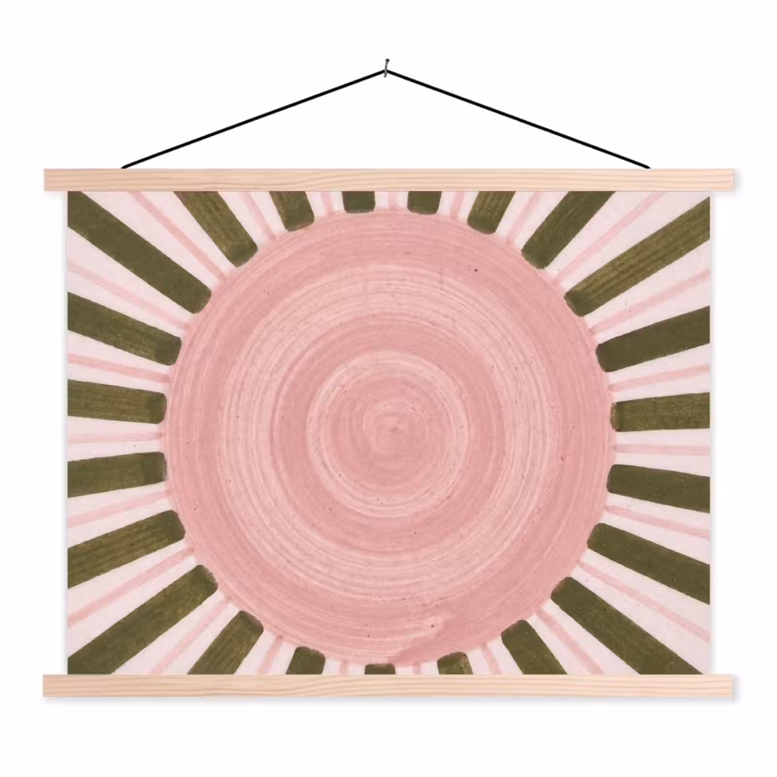 Schoolplaat - Patroon - Cirkel - Stralen - Abstract - Roze — 1
