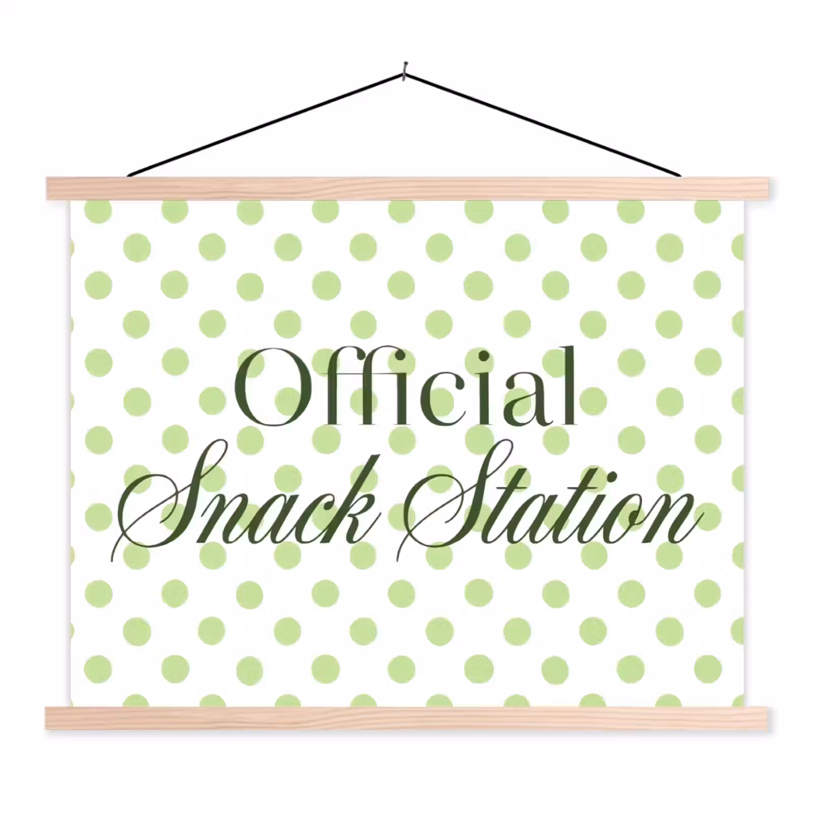 Schoolplaat - Snack Station - Groen - Stippen — 1