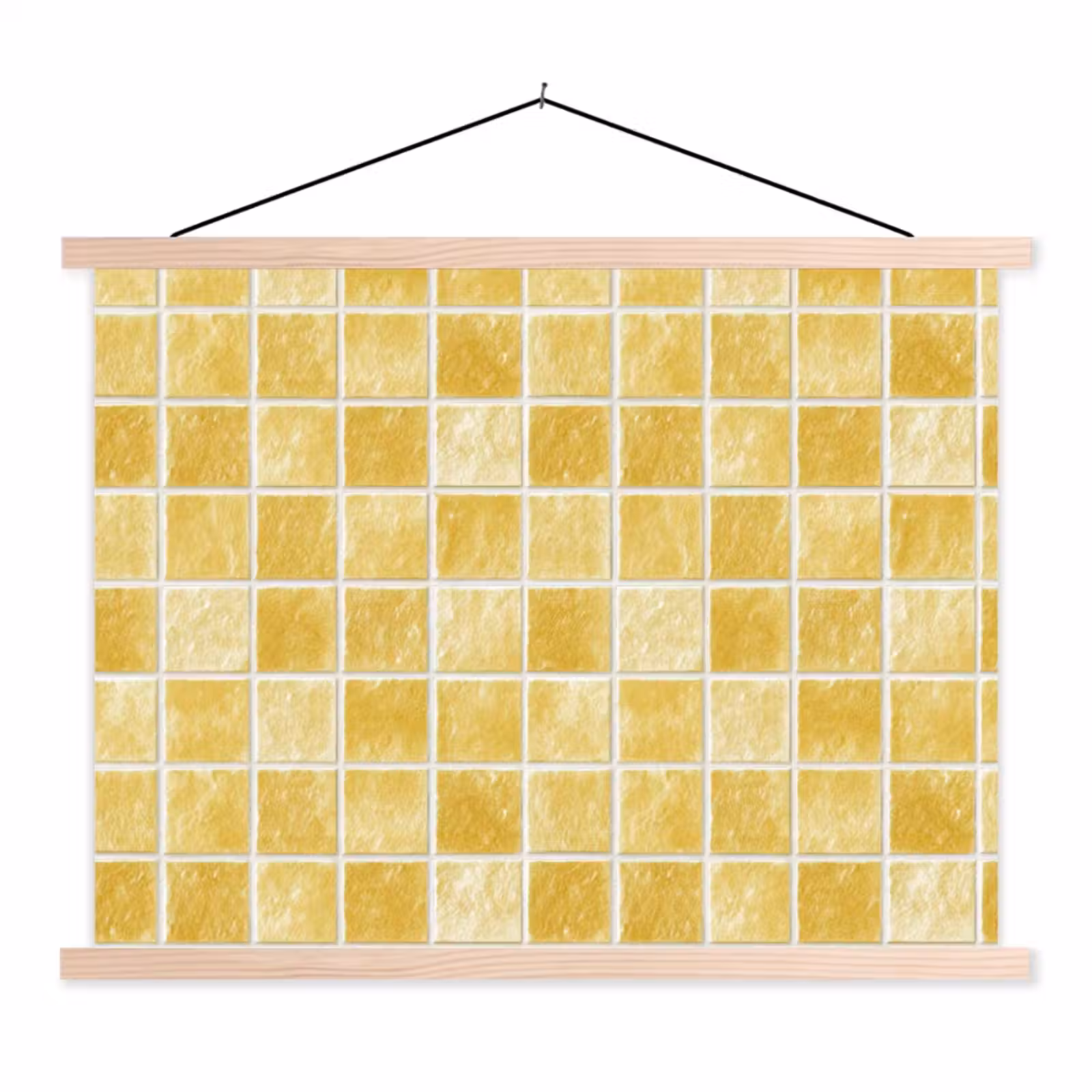 Schoolplaat - Tegels - Mozaïek - Textuur - Goudgeel — 1