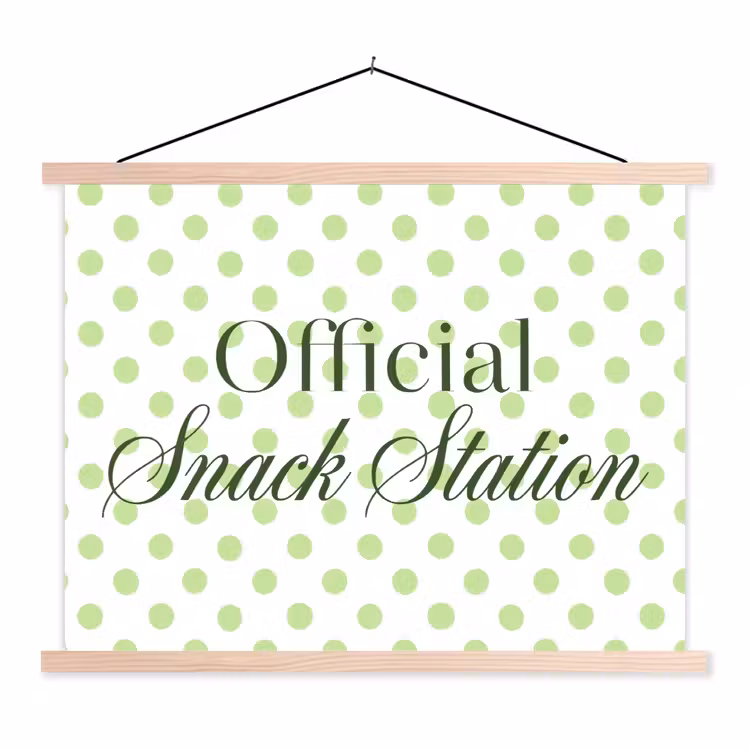 Schoolplaat - Snack Station - Groen - Stippen — 1