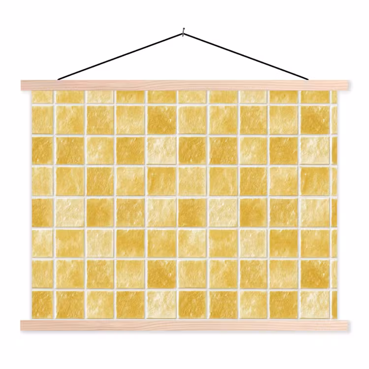 Schoolplaat - Tegels - Mozaïek - Textuur - Goudgeel — 1