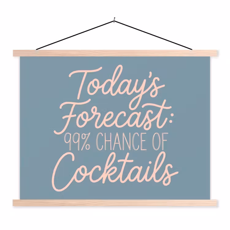 Schoolplaat - Today's Forecast - Cocktails - Blauw — 1