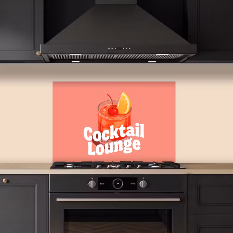 Spatscherm keuken - Cocktail Lounge - Glas - Koraal — 2