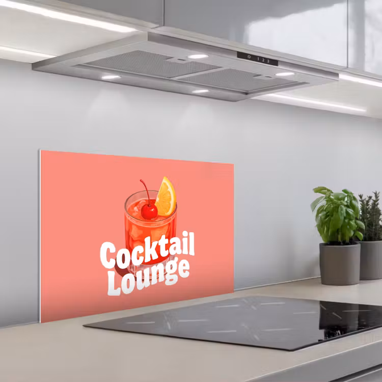 Spatscherm keuken - Cocktail Lounge - Glas - Koraal — 5