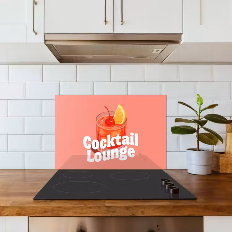 Spatscherm keuken - Cocktail Lounge - Glas - Koraal — 6