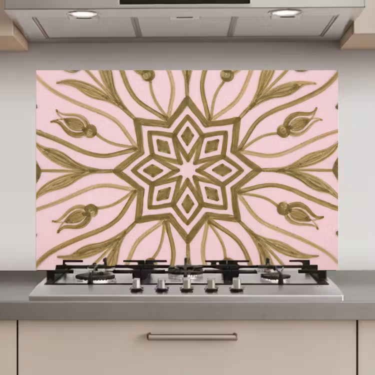 Spatscherm keuken - Patroon - Mandala - Decoratie - Abstract - Groen — 1