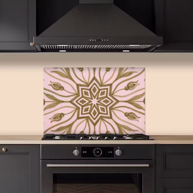 Spatscherm keuken - Patroon - Mandala - Decoratie - Abstract - Groen — 2