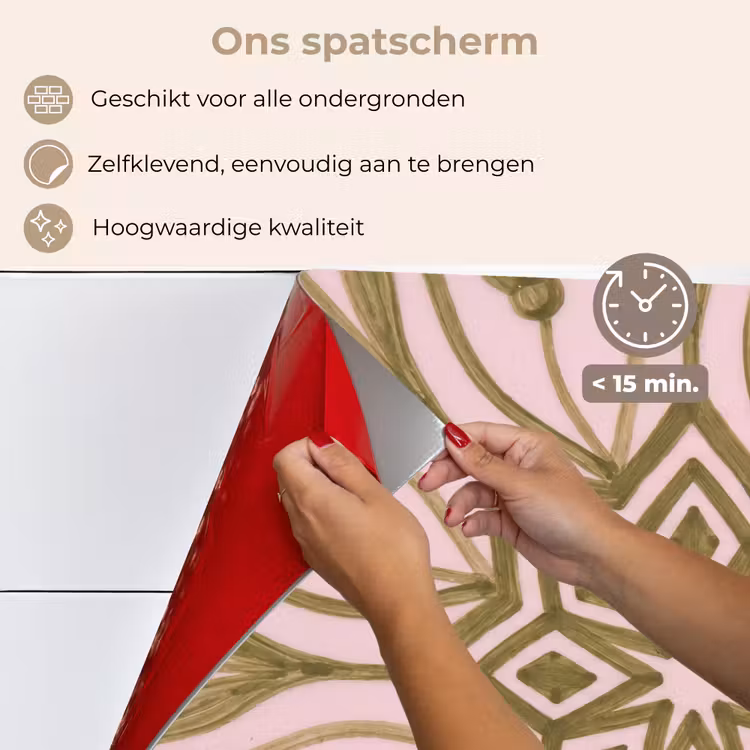 Spatscherm keuken - Patroon - Mandala - Decoratie - Abstract - Groen — 4