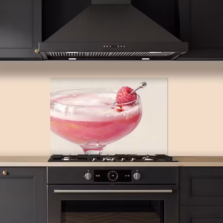 Spatscherm keuken - Cocktail - Framboos - Drank - Modern - Roze — 2