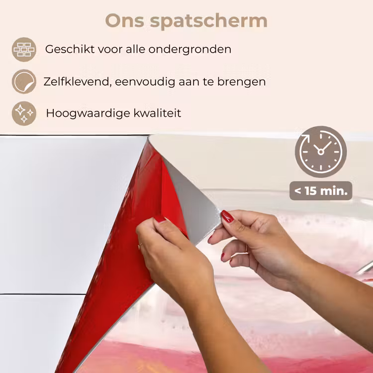 Spatscherm keuken - Cocktail - Framboos - Drank - Modern - Roze — 4